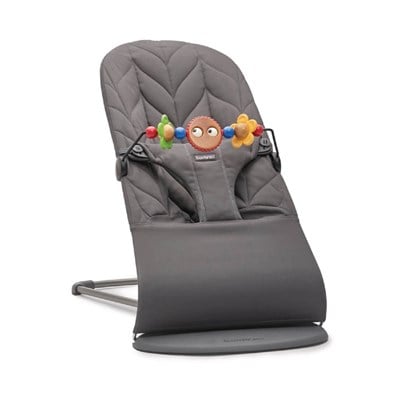 BabyBjörn Bliss Ana Kucağı Petal Cotton Oyuncaklı / Anthracite & Kanguru Mini 3D Cotton Jersey / Charcoal Grey