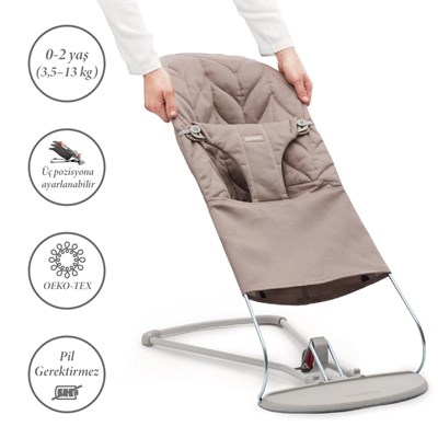 BabyBjörn Bliss Ana Kucağı Petal Cotton Oyuncaklı / Sand Grey