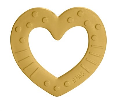 Bibs Bibs Baby Bites Heart Diş Kaşıyıcı, Mustard Oyuncak