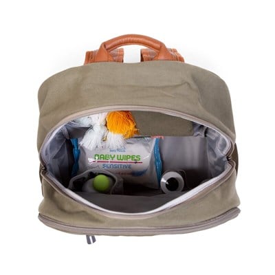 ChildHome Daddy Bag Sırt Çantası Kanvas, Haki Anne Çantası