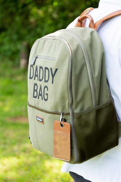 ChildHome Daddy Bag Sırt Çantası Kanvas, Haki Anne Çantası