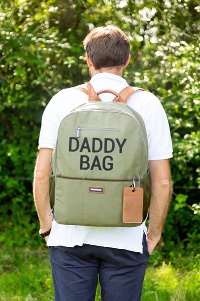 ChildHome Daddy Bag Sırt Çantası Kanvas, Haki Anne Çantası