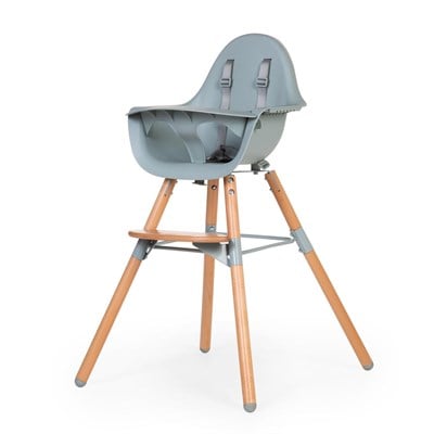 ChildHome Evolu 2 Mama Sandalyesi Mint + Ön tepsi ( Silikon Matlı)  Mama Sandalyeleri