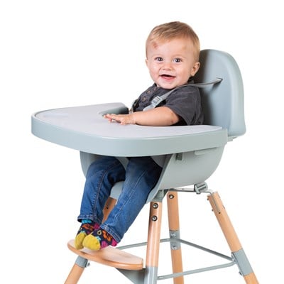 ChildHome Evolu 2 Mama Sandalyesi Mint + Ön tepsi ( Silikon Matlı)  Mama Sandalyeleri