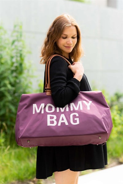ChildHome Mommy Bag, Anne Bebek Bakım Çantası, Mor Mommy Bag