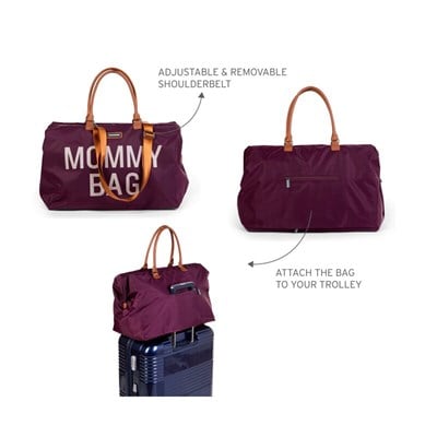 ChildHome Mommy Bag, Anne Bebek Bakım Çantası, Mor Mommy Bag