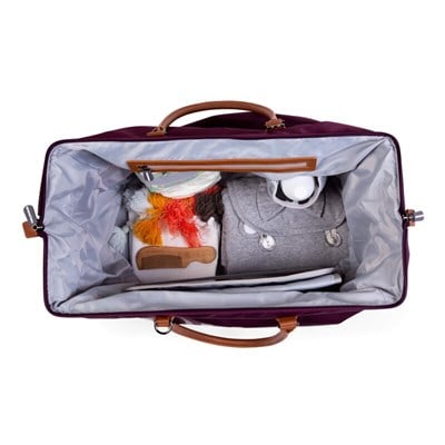 ChildHome Mommy Bag, Anne Bebek Bakım Çantası, Mor Mommy Bag