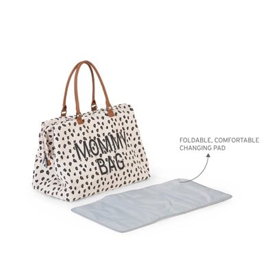ChildHome Mommy Bag, Anne Bebek Bakım Çantası, Leopard Mommy Bag