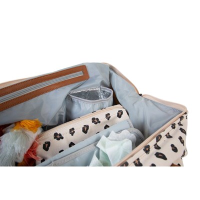 ChildHome Mommy Bag, Anne Bebek Bakım Çantası, Leopard Mommy Bag