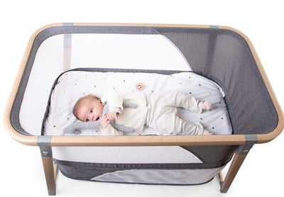 ChildHome Nacalu 3'ü 1 Arada Anne Yanı Beşiği, Naturel- Gri Mini Mobilyalar