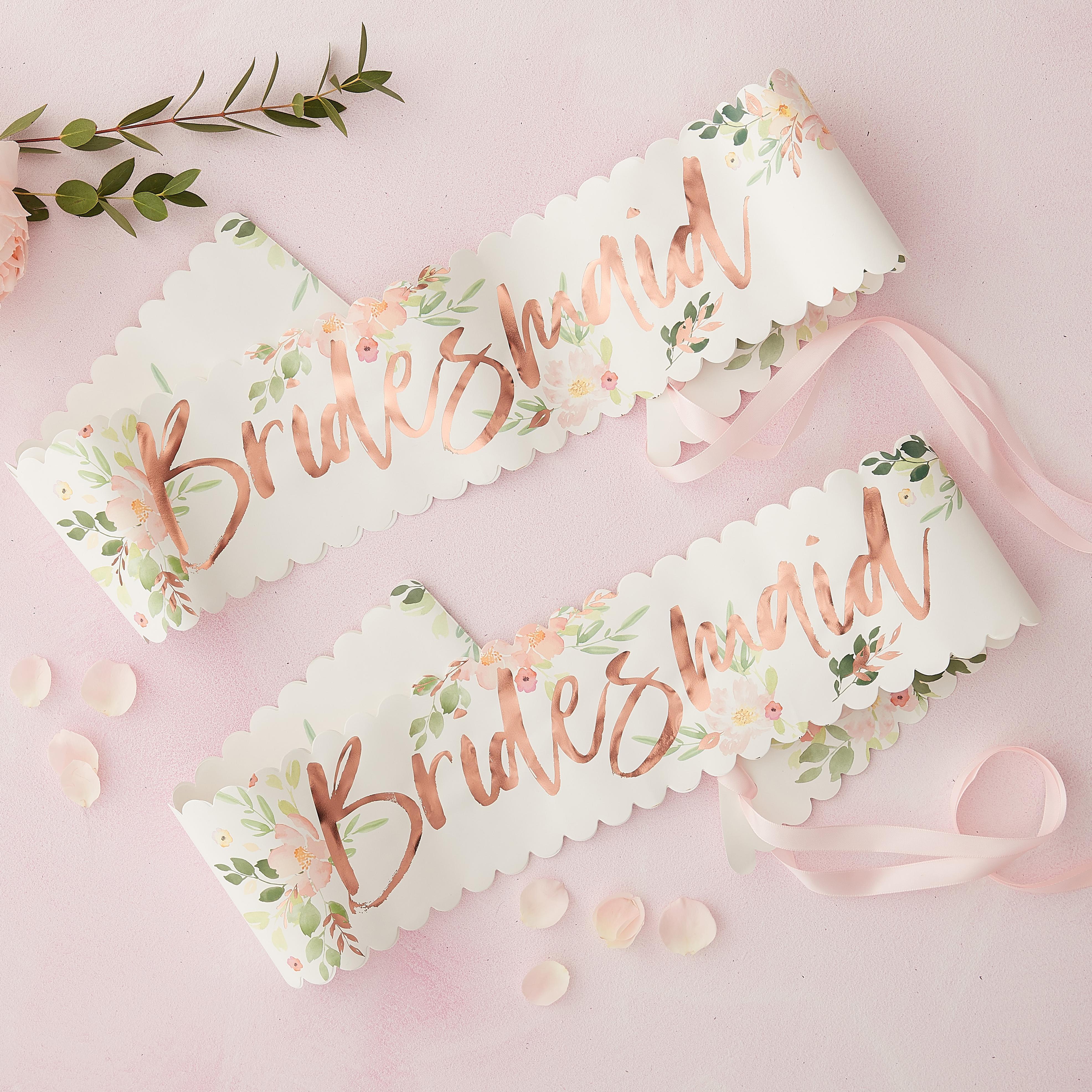 Çiçekli Bridesmaid Kuşakları - 2 Adet