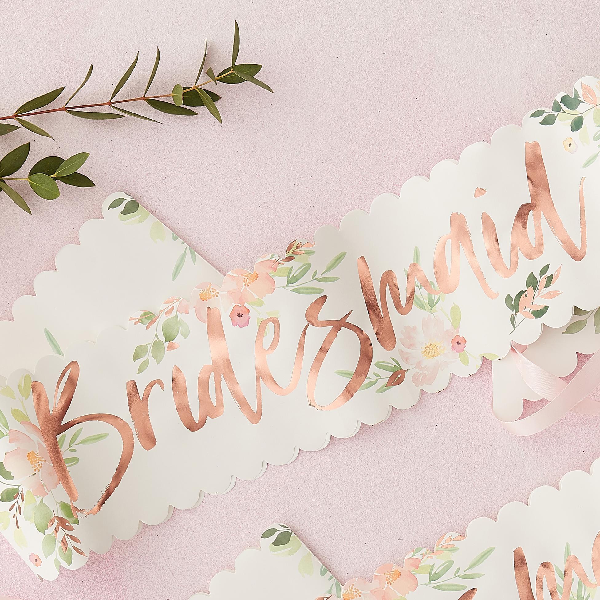 Çiçekli Bridesmaid Kuşakları - 2 Adet