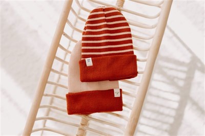 Çift Taraflı Çocuk Bere, Kiremit 1-4 Yaş Tekstil Mama Yoyo Baby & Kids