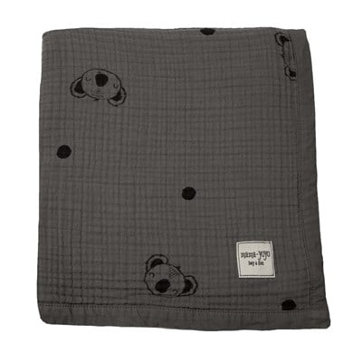 Coolala Gray - Organik Bebek Battaniyesi // 4 Kat Müslin (Koala Gri) Tekstil Mama Yoyo Baby & Kids