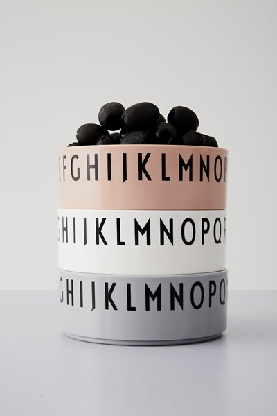 Design Letters Breakfast. Dinner. Lunch 3 Öğün Tritan Kase Seti, Pembe Beslenme