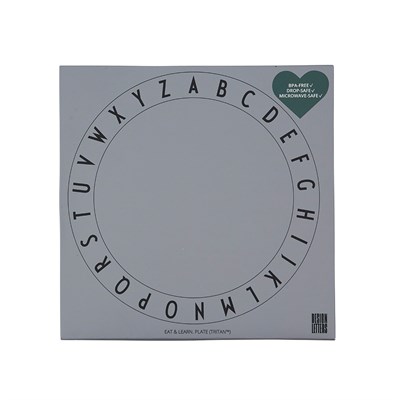 Design Letters Design Letters Eat & Learn Tritan Tabak, Gri Beslenme