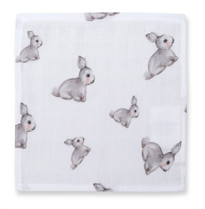 Deux  Lapins Iconique Lapin & Cotton Grey 10`lu Müslin Ağız Bezi Paketi Emzirme Önlüğü