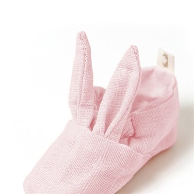 Deux  Lapins Innocent Pink Tavşan Kulaklı Müslin Bebek Patik 0-6 Ay Bebek Patik