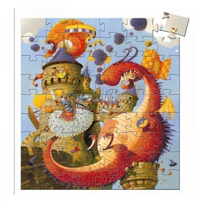 Djeco Dekoratif Puzzle 54 Parça / Vaillant And The Dragon Oyuncak Djeco
