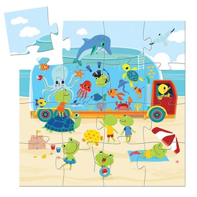 Djeco Djeco Dekoratif Puzzle 16 Parça-The Aquarium Oyuncak
