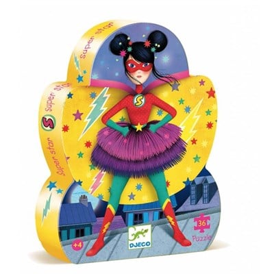 Djeco Djeco Dekoratif Puzzle 36, Super Star Oyuncak
