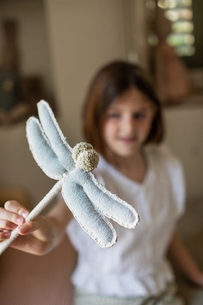 Dragonfly Wand Yusufçuk Değnek, Soft Blue Duvar Süsleri Lorena Canals