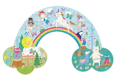 FLOSS & ROCK 80 Parça “Gökkuşağı” Şekilli Yap-Boz/Rainbow Fairy