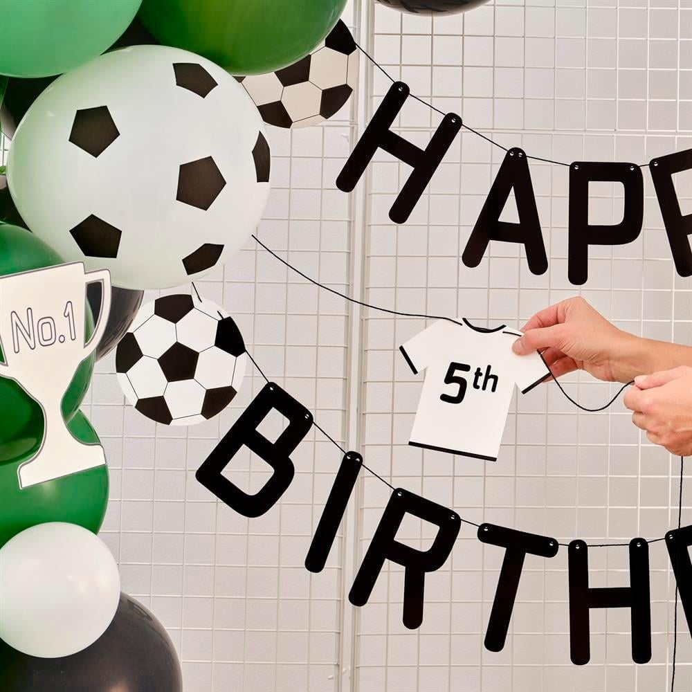 Ginger Ray - Bunting Football Birthday Customisable - Happy Birthday Futbol Asılan Süs