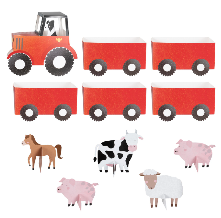 Ginger Ray - Treat Stand - Tractor and Trailer Treat Stand - Traktör ve Römork İkram Standı