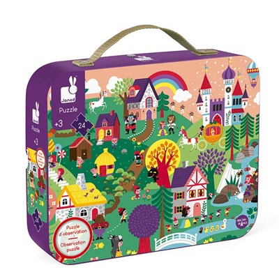 Janod Janod 24 Parça Puzzle ve Bulmaca, Masal Yap - Boz