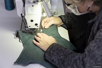 Lin Francais Yıldız Yastık, Green Blue Yastıklar Nobodinoz