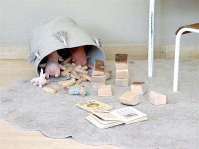 Lorena Canals Lorena Canals Sepet Woody Pearl Blue Koton Sepetler