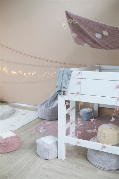 Lorena Canals Puf, Marshmallow Kare İnci Gri Puflar Ve Minderler