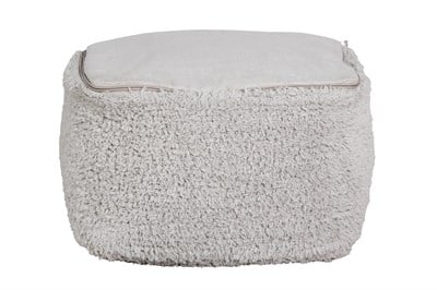 Lorena Canals Puf, Marshmallow Kare İnci Gri Puflar Ve Minderler