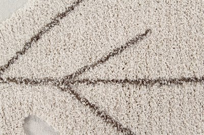 Lorena Canals Yaprak Desenli Monstera Halı Naturel Çocuk Odası Halıları