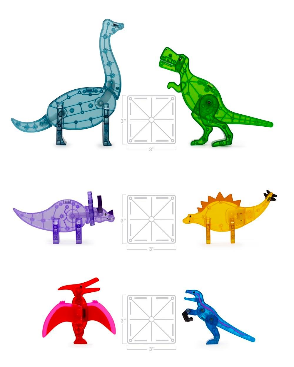 Magna-Tiles - Dinozor Dünyası - 50 Parça - XL
