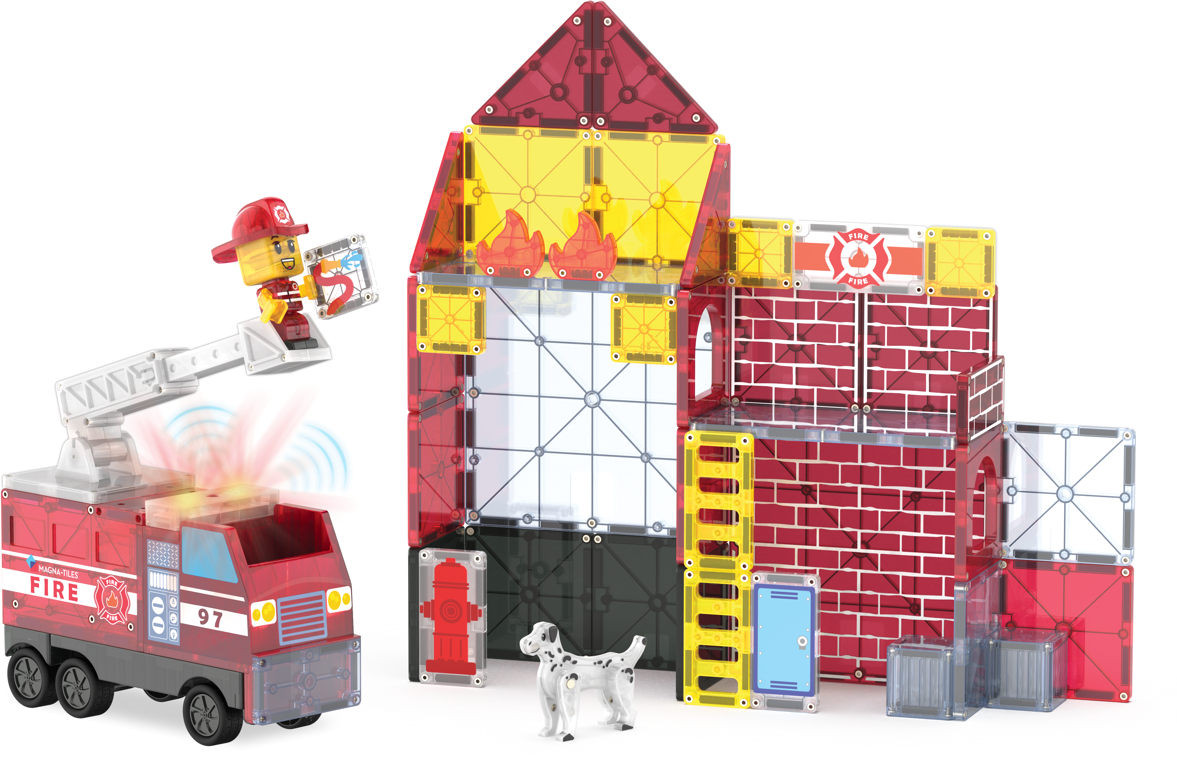 MAGNA-TILES® - Fire Station - 50 Parça