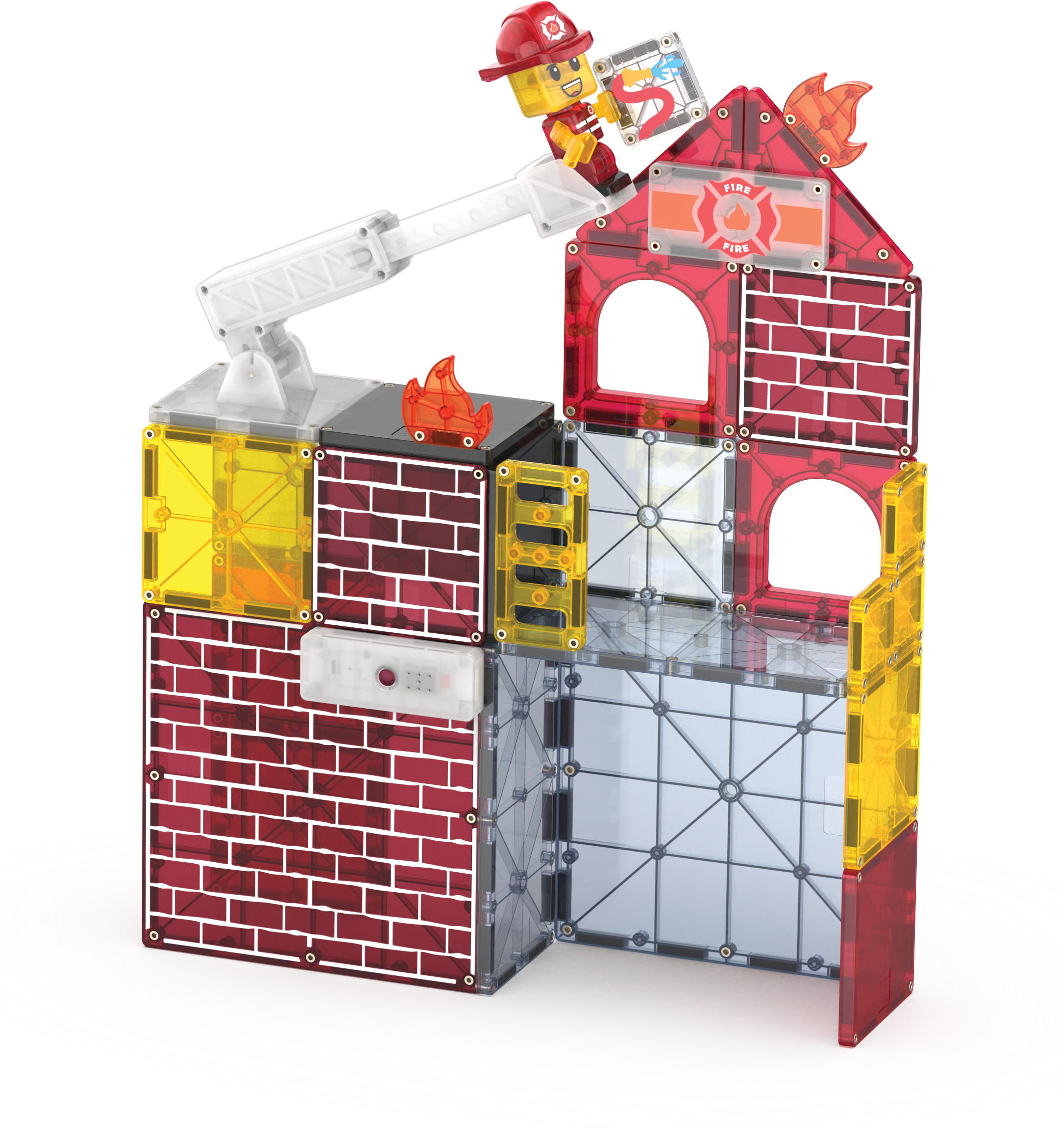 MAGNA-TILES® - Fire Station - 50 Parça