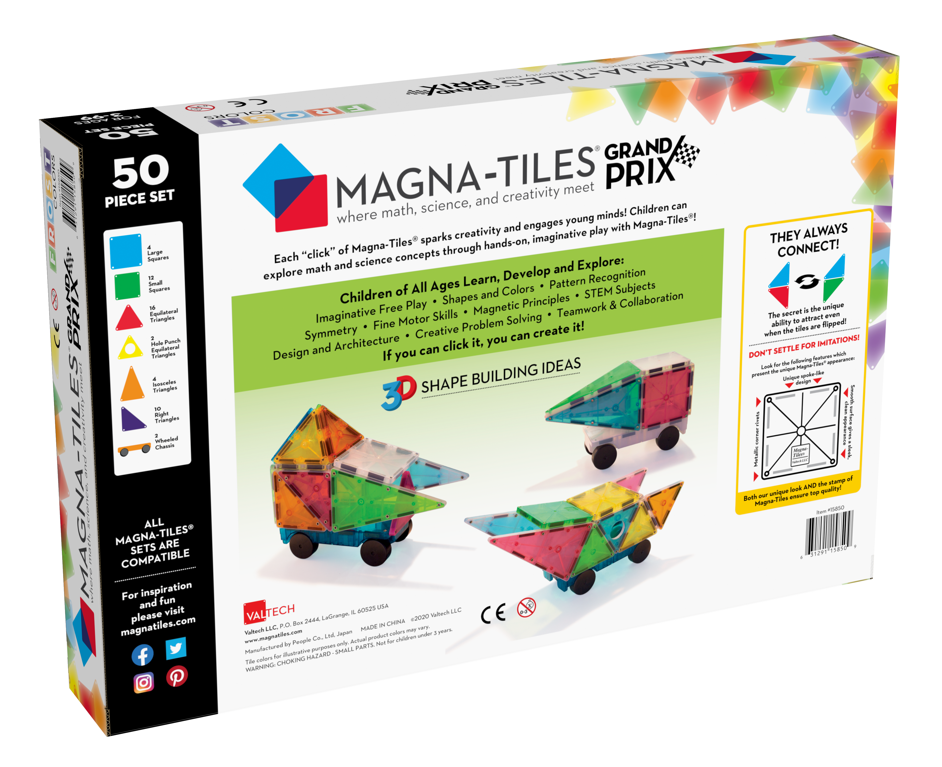 Magna-Tiles - Grand Prix 50 Parça
