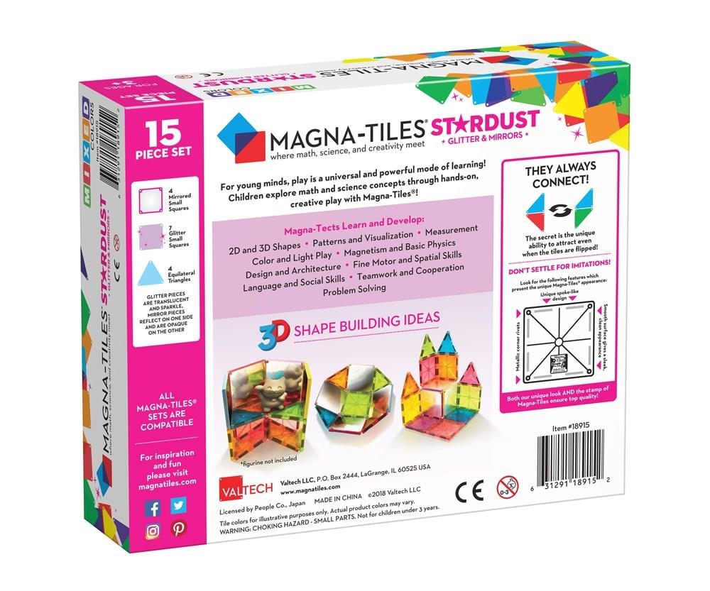 Magna-Tiles - Parıltılı & Aynalı - 15 Parça