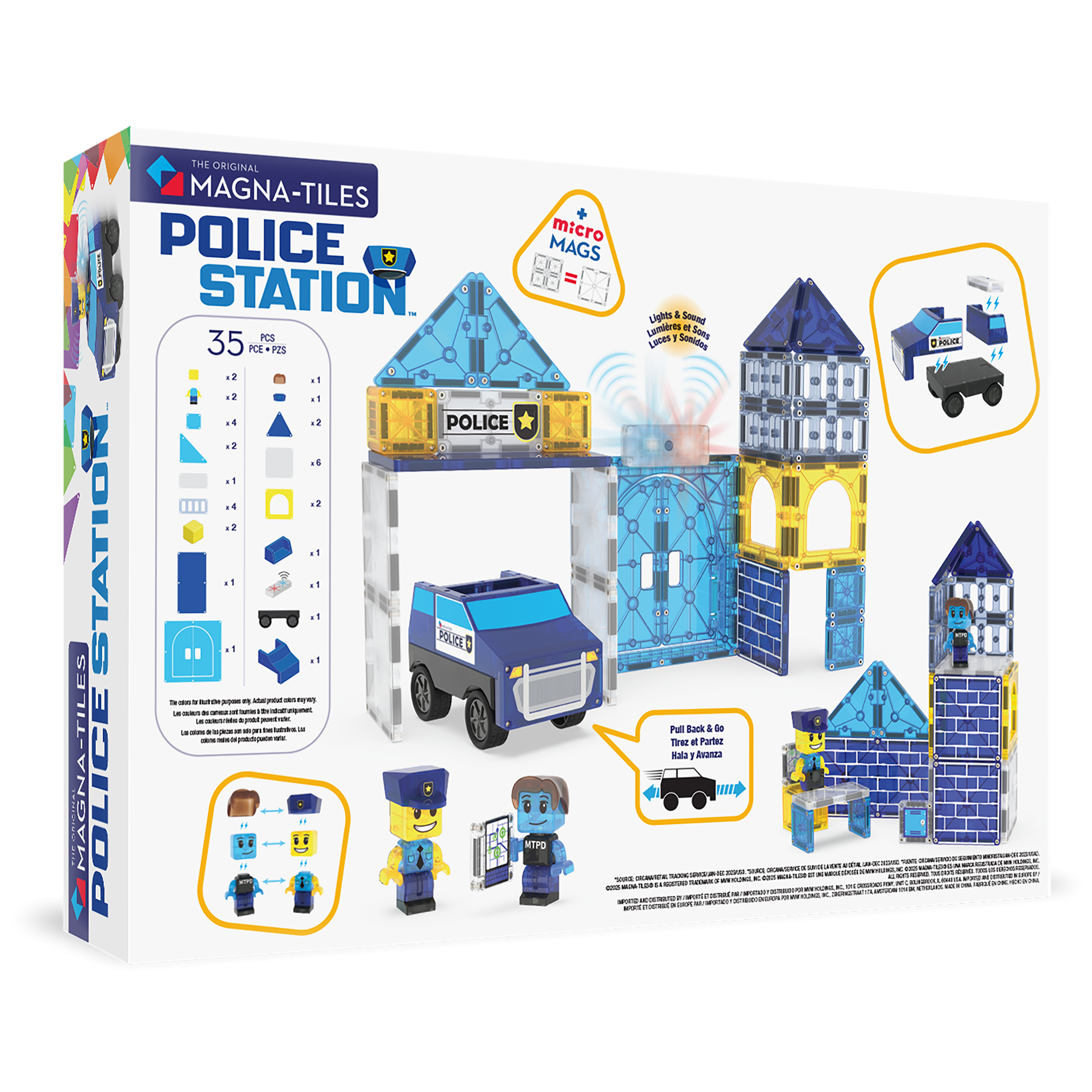 MAGNA-TILES® - Police Station - 35 Parça