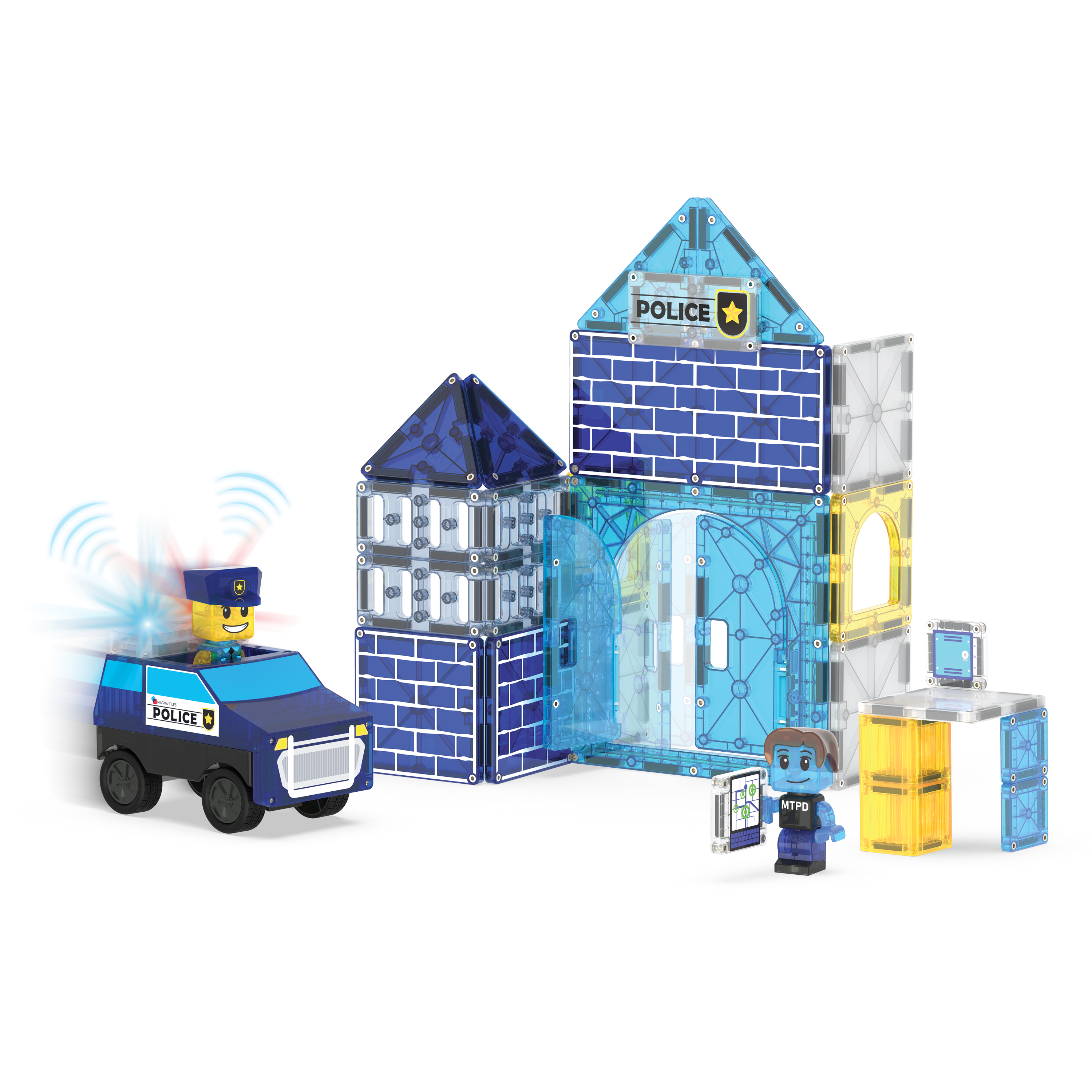 MAGNA-TILES® - Police Station - 35 Parça