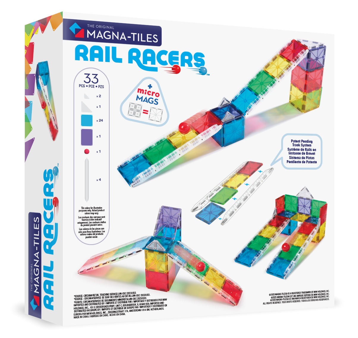 MAGNA-TILES® - Rail Racers - 33 Parça
