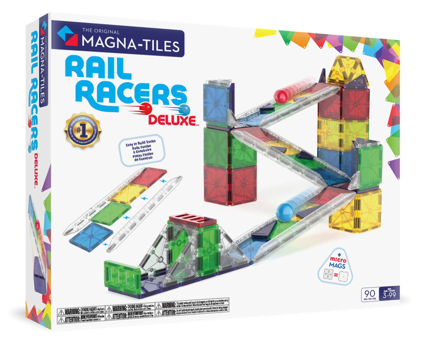 MAGNA-TILES® - Rail Racers Deluxe - 90 Parça