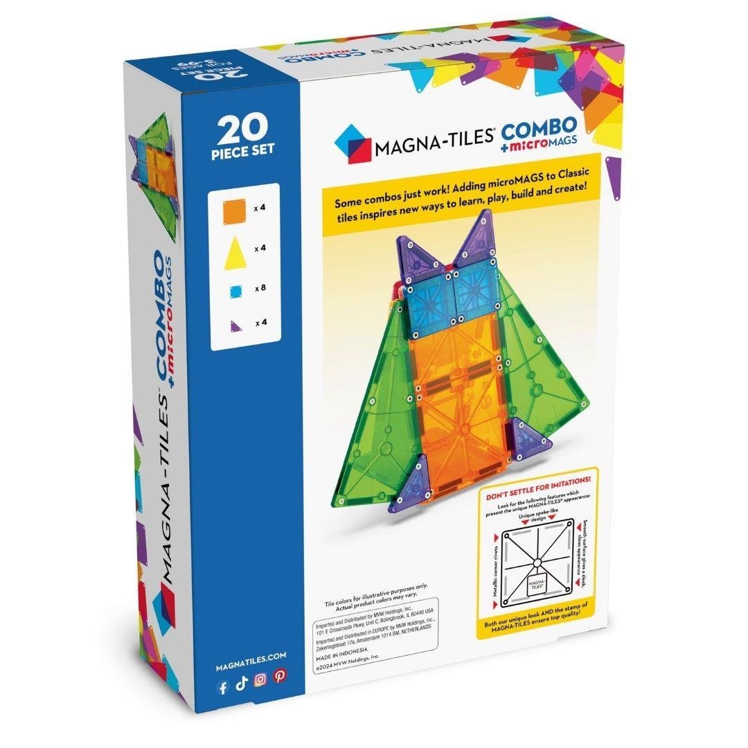 Magna-Tiles Combo + microMAGS - 20 Parça