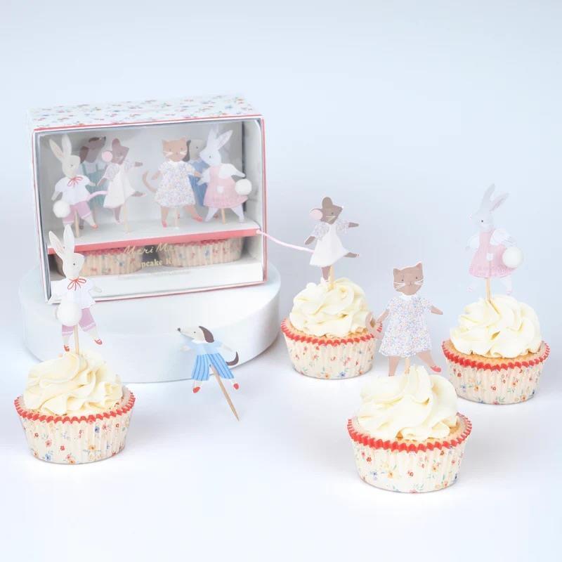Meri Meri - Animal Friends Cupcake Kit - 24 Adet