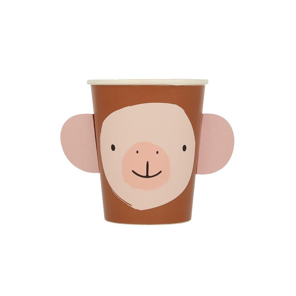 Meri Meri - Animal Parade Character Cups - Hayvan Geçit Töreni Bardaklar - 8'li