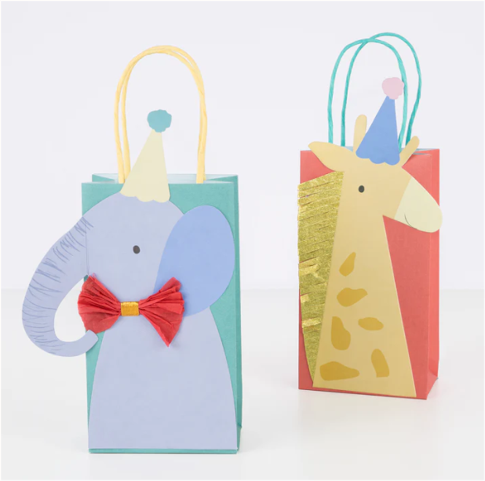Meri Meri - Animal Parade Party Bags - Hayvanlar Geçit Töreni Parti Çantaları (8'li)