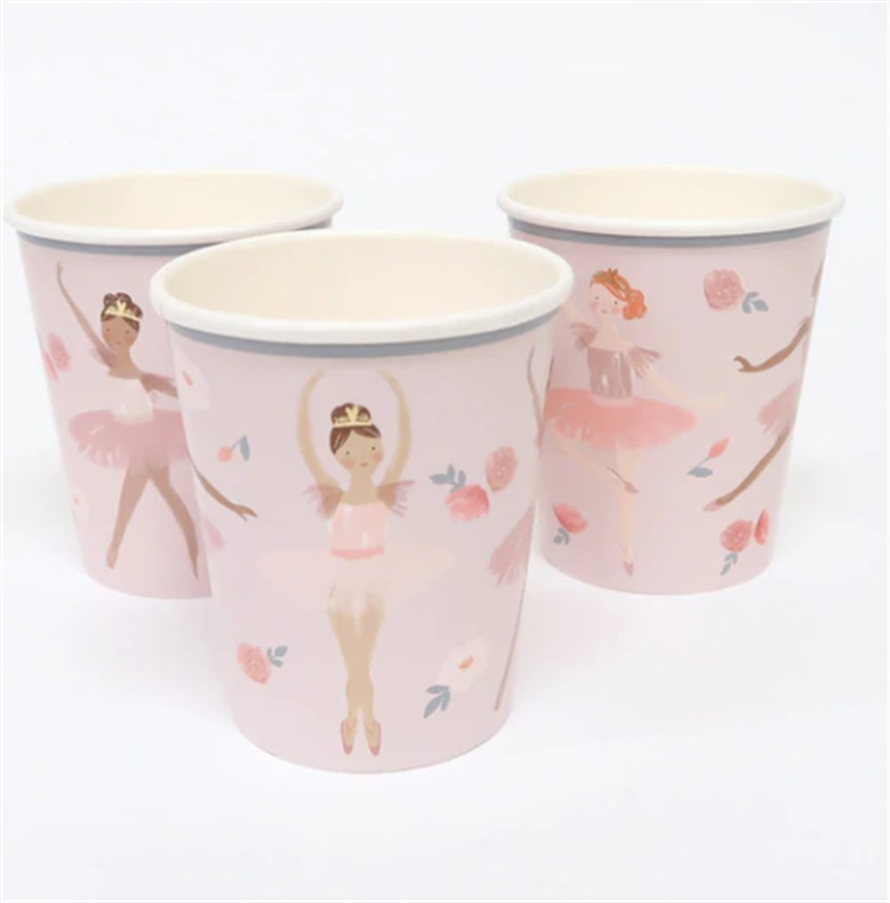 Meri Meri - Ballet Cups - Balerin Bardaklar - 8'li
