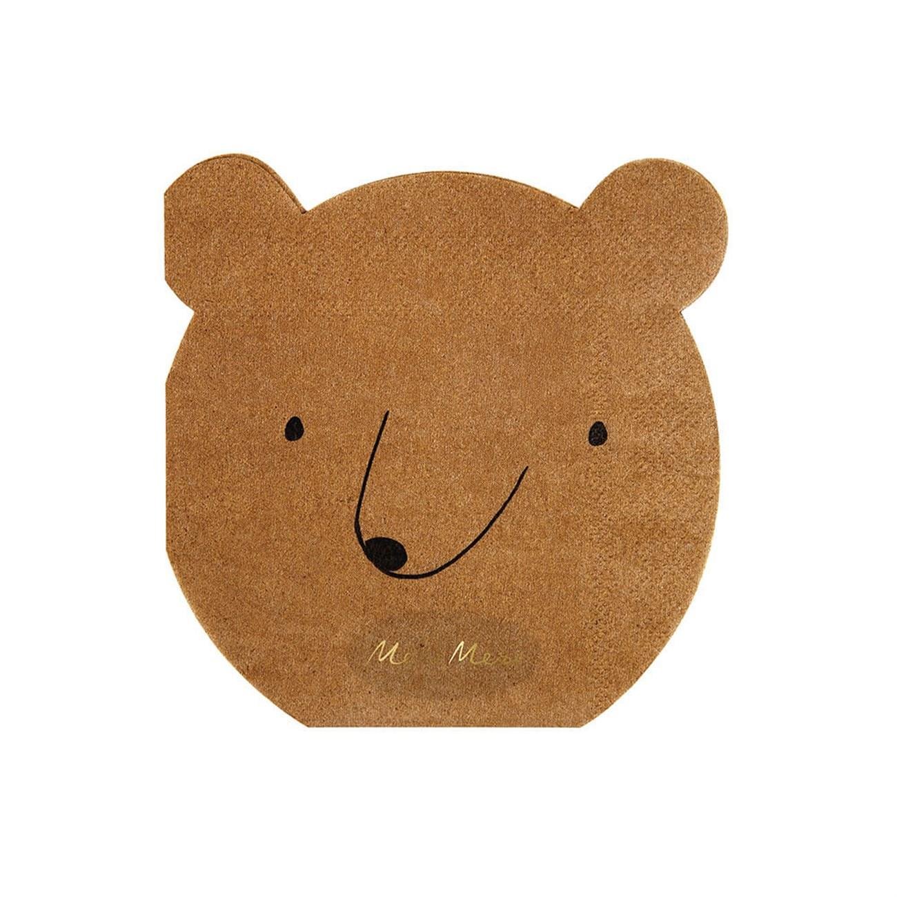 Meri Meri - Bear Napkins - Ayı Peçete - S